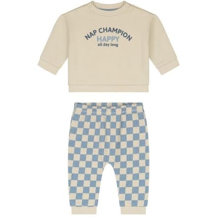 Prénatal newborn kledingset blokjes Light Water Blue 56 unisex
