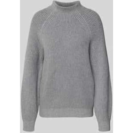 Regular fit gebreide pullover van katoenmix met wol