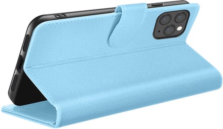 Zanae, Hoesje geschikt voor iPhone 11 Pro Max - Wallet Case & Magneetsluiting, Lichtblauw