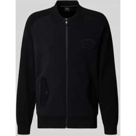 Relaxed fit gebreid jack van viscosemix, model 'HOLE'