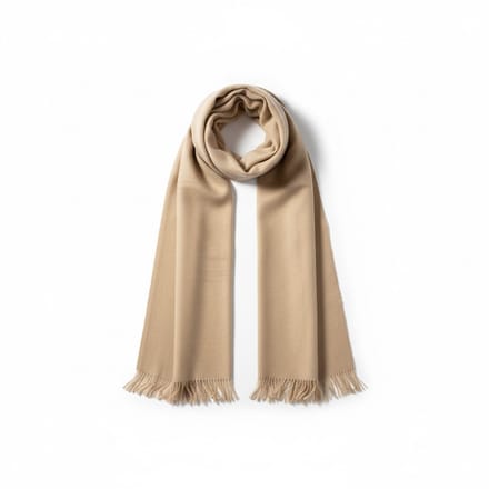 Luxe Alpaca wollen sjaal – Beige - 195x63 cm Handgeweven - Omslagdoek