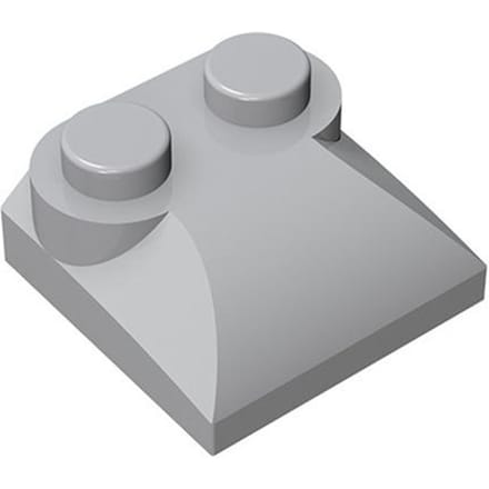 20 pièces MOC 47457 Brique Courbée 2 x 2 x 2/3 Deux Tenons et Extrémité en Pente Courbée Pièces de Blocs de Construction DIY Pièces Techniques Éducatives Jouets