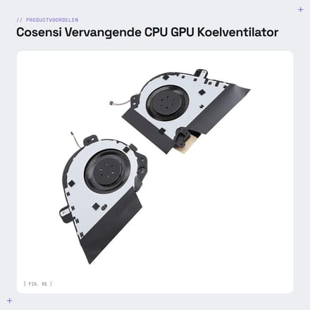 Dailygoods - Vervangende CPU GPU Koelventilator voor Laptop