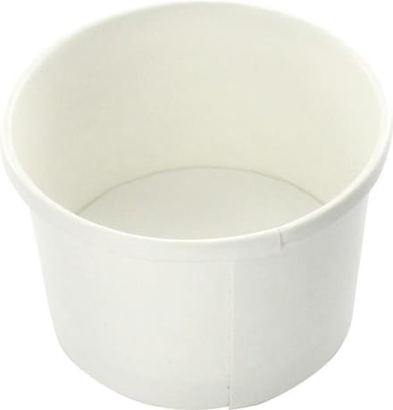 500x Soepkom, Karton, 250ml, wit - Soep salade beker festival warme dranken maaltijd carnaval