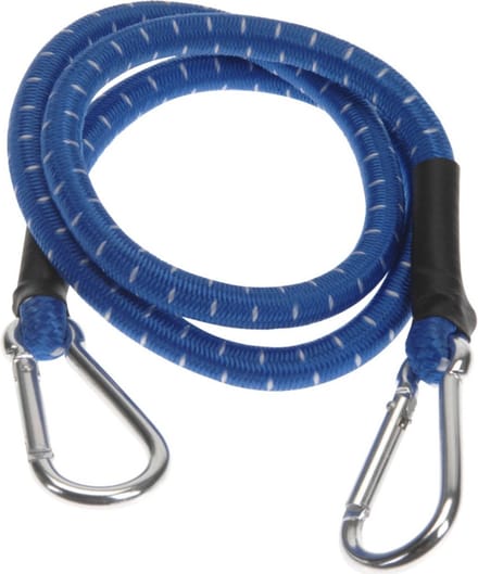 FX Tools Bagage spin/spanelastiek voor fiets/auto - blauw - 80 cm - elastiek met karabijn haken