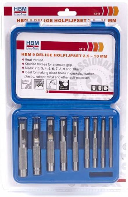 HBM 9-delige Holpijpset 2,5 t.m. 10 mm