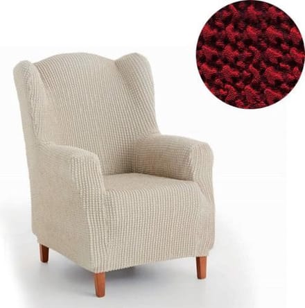 Milos meubelhoezen - Hoes voor oorfauteuil - 70-100cm - Rood