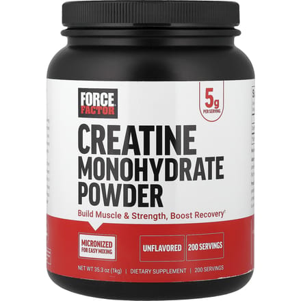 Force Factor, Creatine Monohydraat Poeder, Ongezoet, 1 kg (35,3 oz)