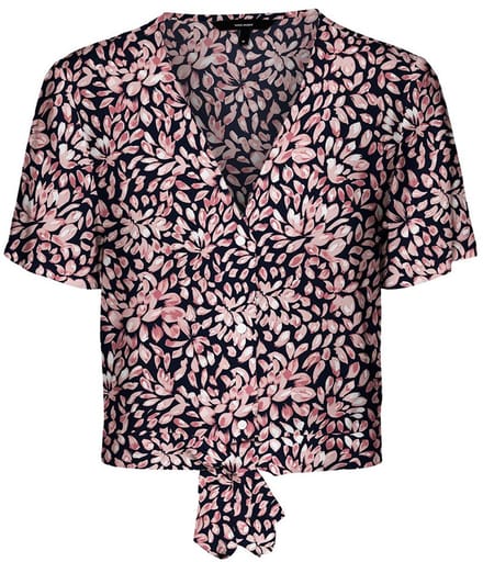 Vero Moda Easy Tie Blouse Met Korte Mouwen Veelkleurig S Vrouw