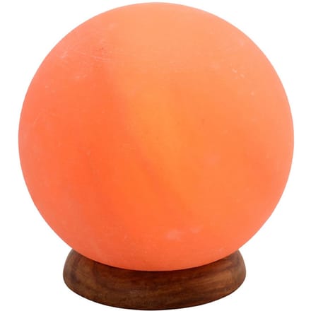 Wagner Life Zoutlamp Planet, 2 kg, houten voet, barnsteen