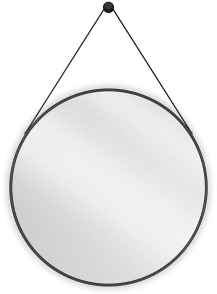 Mexen String ronde badkamer spiegel 70 , zwarte lijst - 9854-070-070-000-70