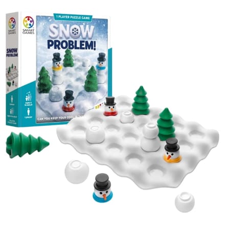 SmartGames Snow Problem - Logisch Denkspel - 80 Coole Uitdagingen - Sneeuwmannen - Breinbreker - Solospel - Vanaf 8 Jaar