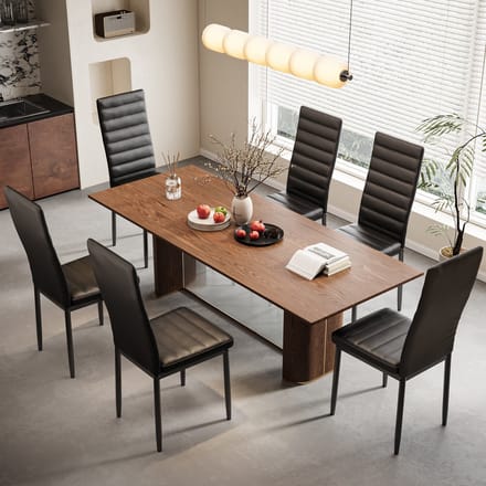 Bealife TB41C Eetkamerstoelen - 6 stoelen - PU Leer bekleed - Zwart
