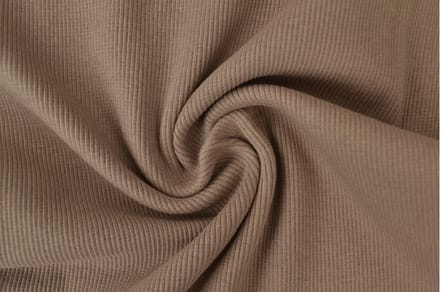 10 meter rib boordstof - Taupe - 60cm breed