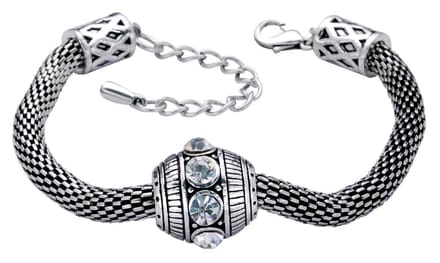 Behave - Armband mesh koord met steen - stoer chic voor dagelijks gebruik