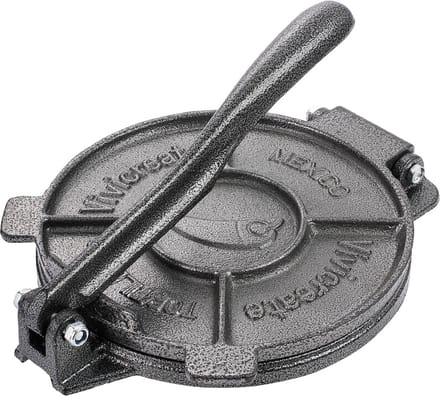Robuuste Gietijzeren Tortillapers 19 cm voor Perfecte Wraps en Rotis