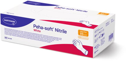 PEHA-SOFT nitrile wit onderzoekshandschoenen - maat XS - 200 stuks