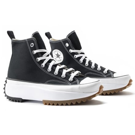 Baskets Converse Run Star Hi Noires Unisexe Blanc Gomme 166800C 37.5