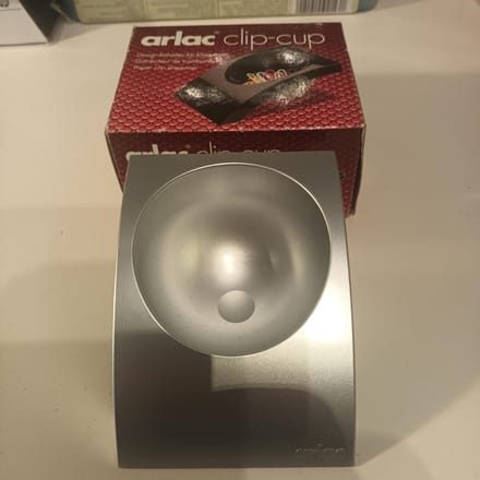PAPERCLIP CUP BAKJE BAK HOUDER ARLAC NIET MAGNETISCH ZILVER