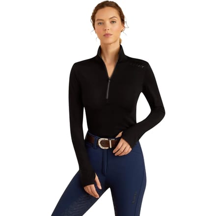 Dames paardrijshirt met mid-zip Ariat Cheviot