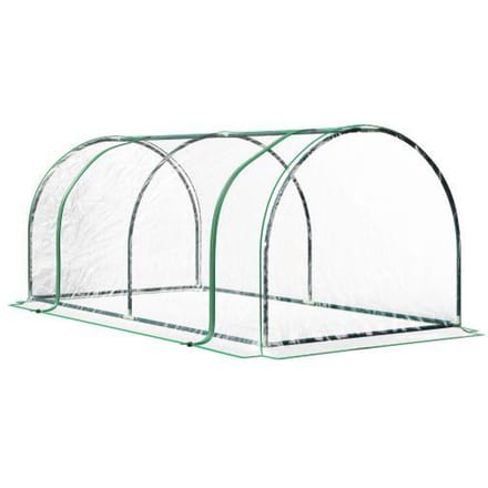 Serre - MUVOE - 200x100x80 cm - Acier - Plastique - Groen groen
