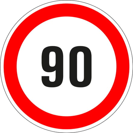 90 bord - kunststof 100 mm