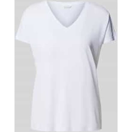 T-shirt met V-hals, model 'Fenya'