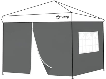 Zijpanelen voor vouwpaviljoen - 3x3 m - Met ritssluiting en waterdichte afwerking