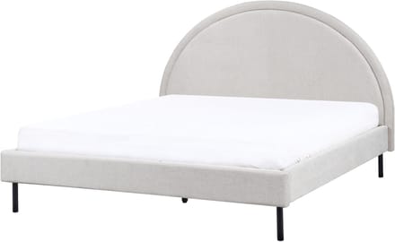 MARGUT - Bed - Lichtgrijs - 160 x 200 cm - Polyester