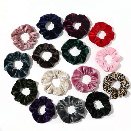 10 STUKS Haarelastiekjes Eenvoudige Mode Snoepkleur Velours Elastische Scrunchies Haarelastiek Cadeaus voor black