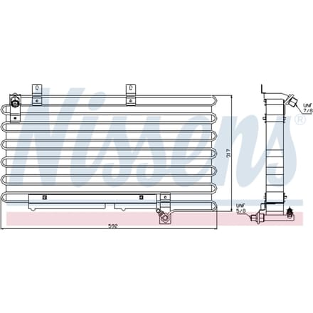 Condensator, airconditioning NISSENS 94000