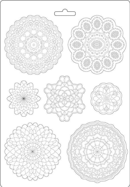 Stamperia Soft Mould A4 Passion Round Lace (K3PTA494)