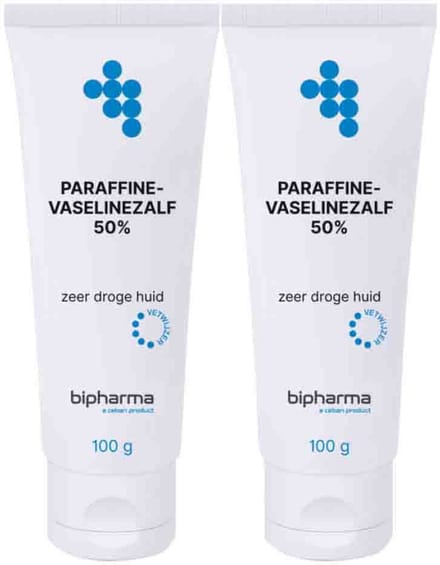 Bipharma Paraffine Vaselinezalf 50% - 2 x 100 gr - Voordeelverpakking