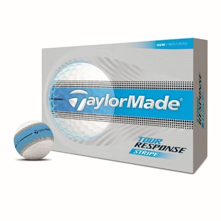 TaylorMade Tour Response Stripe Golfballen 2026 - Blauw - 12 Stuks