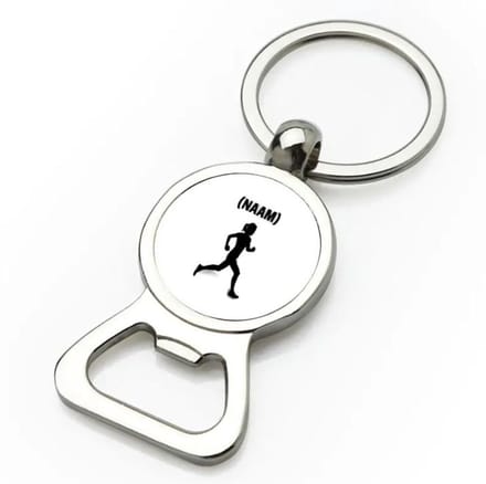 Akyol - hardloop met eigen naam flesopener - Hardlopen - hardloper - sport - 9 bij 3 cm