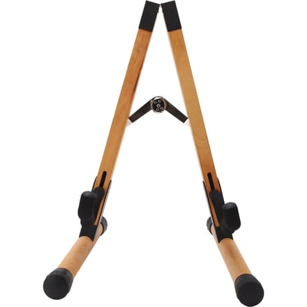 Gitaarstandaard A-frame Opvouwbaar IJzer Draagbaar Ukulele Instrumentenstandaard voor Opslag Display brown
