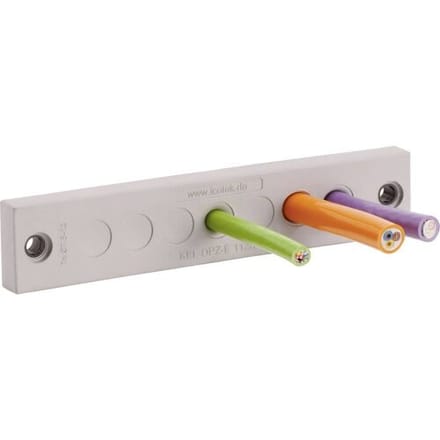 Icotek KEL-DPZ-E 112/21 Kabeldoorvoeringsplaat Klem-Ã˜ (max.): 6.5 mm Polyamide, Elastomeer Grijs 1 stuk(s)