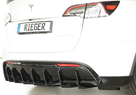 RIEGER - TESLA MODEL Y - PERFORMANCE DIFFUSER AERO + FINS / GLOSS BLACK