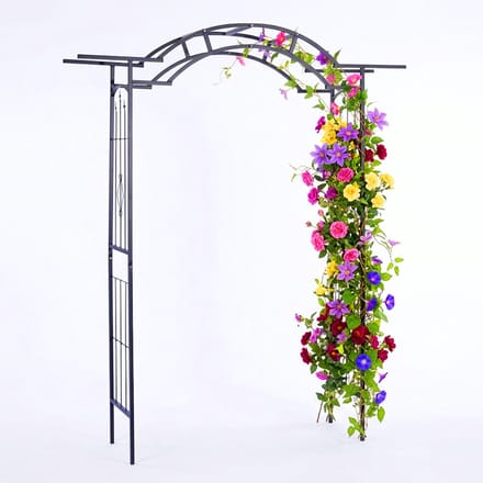 rozenboog - 190x236x45 cm - zwart - voor rozen