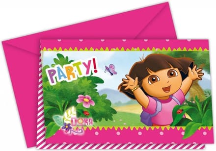 Dora Uitnodigingen 6 stuks