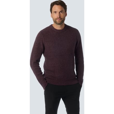 No Excess Pullover Crewneck 2 Coloured Soft Stretch Aubergine Größe: XXL | Pullover Outlet | Herren