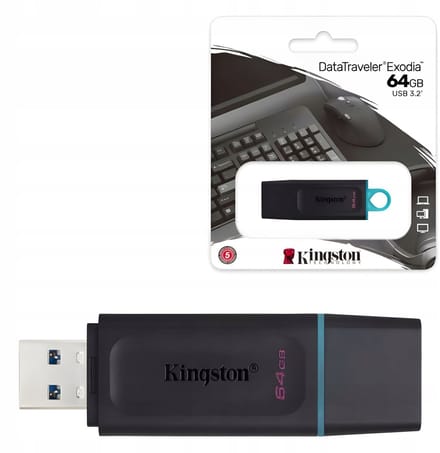Kingston DT Traveler Exodia - Usb-stick - 64GB - USB 3.2 - Zwart