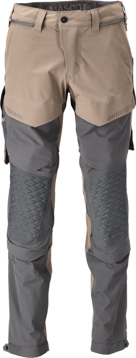 Mascot Customized Broek met kniezakken 22279-605 - donkerzand/steengrijs - C45 - 76