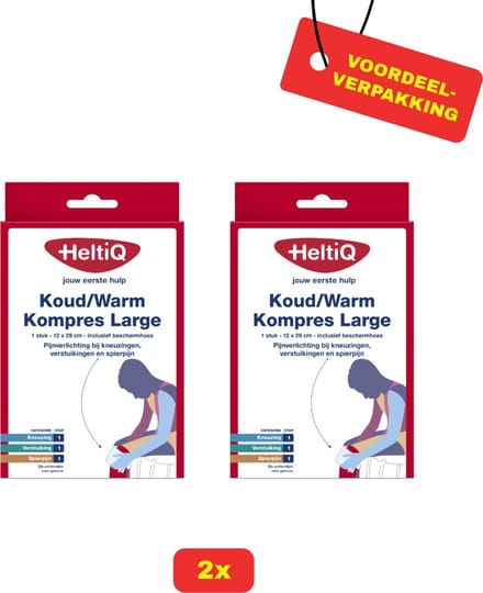 2 x HeltiQ Koud/Warm Kompres Large - Voordeelverpakking