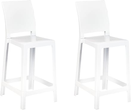 WELLINGTON - Barkruk set - Wit - Polycarbonaat