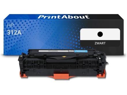 PrintAbout huismerk Toner 312A (CF380A) Zwart Geschikt voor HP
