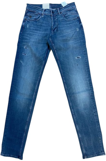 CAST IRON SHIFT BACK SLIM TAPERED BLUE HEAVEN WASH JEANS - MAAT W30 X L34