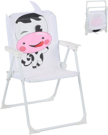 Campingstoel kinderen - opvouwbaar - zithoogte: 26 cm - koe