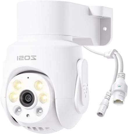 Bewakingscamera - WLAN camera - Huis beveiligen - KI-persoonsherkenning - 5MP Super HD - Wit