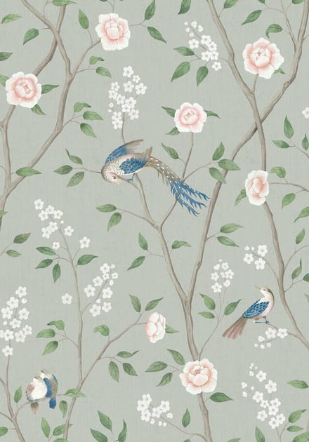 Boråstapeter Vliesbehang 1903 - Dreamy Escape - Bloemen Groen - 53cm x 10.05m